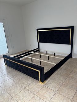 Black king size king bed frame