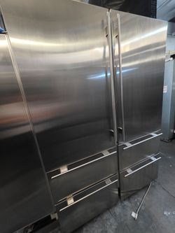 54" SUB ZERO COLUMNS REFRIGERATOR AND FREEZER STAINLESS STEEL