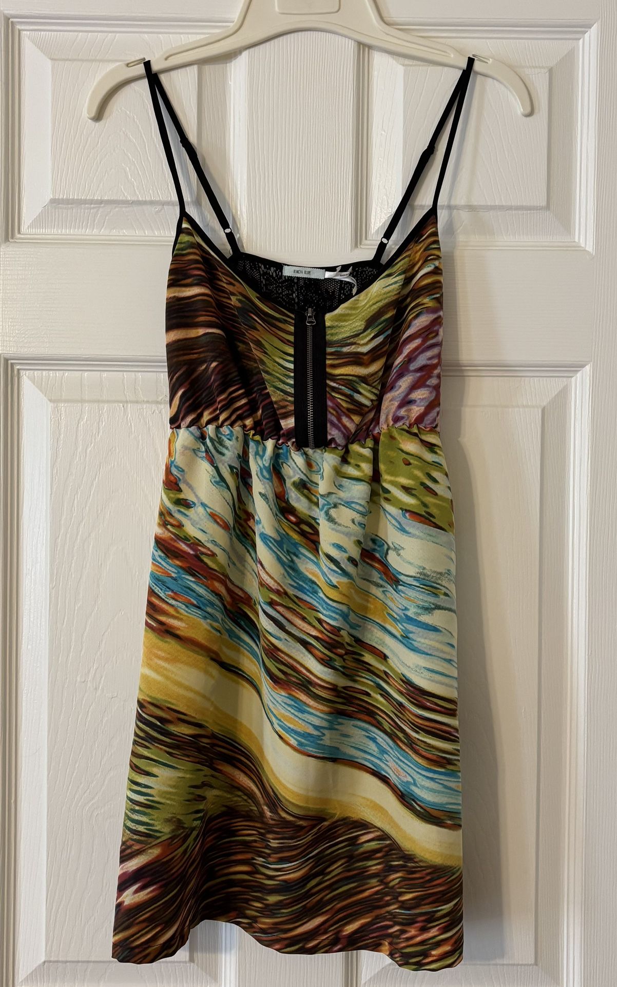 Kimchi Blue Short Sleeveless Dress Zipper Front Black Blue Green Red Orange White Size XS