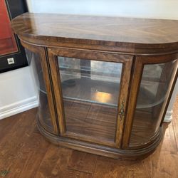 Wood /glass Cabinet / Hutch with light: 37”wide*14.5”deep*30”tall