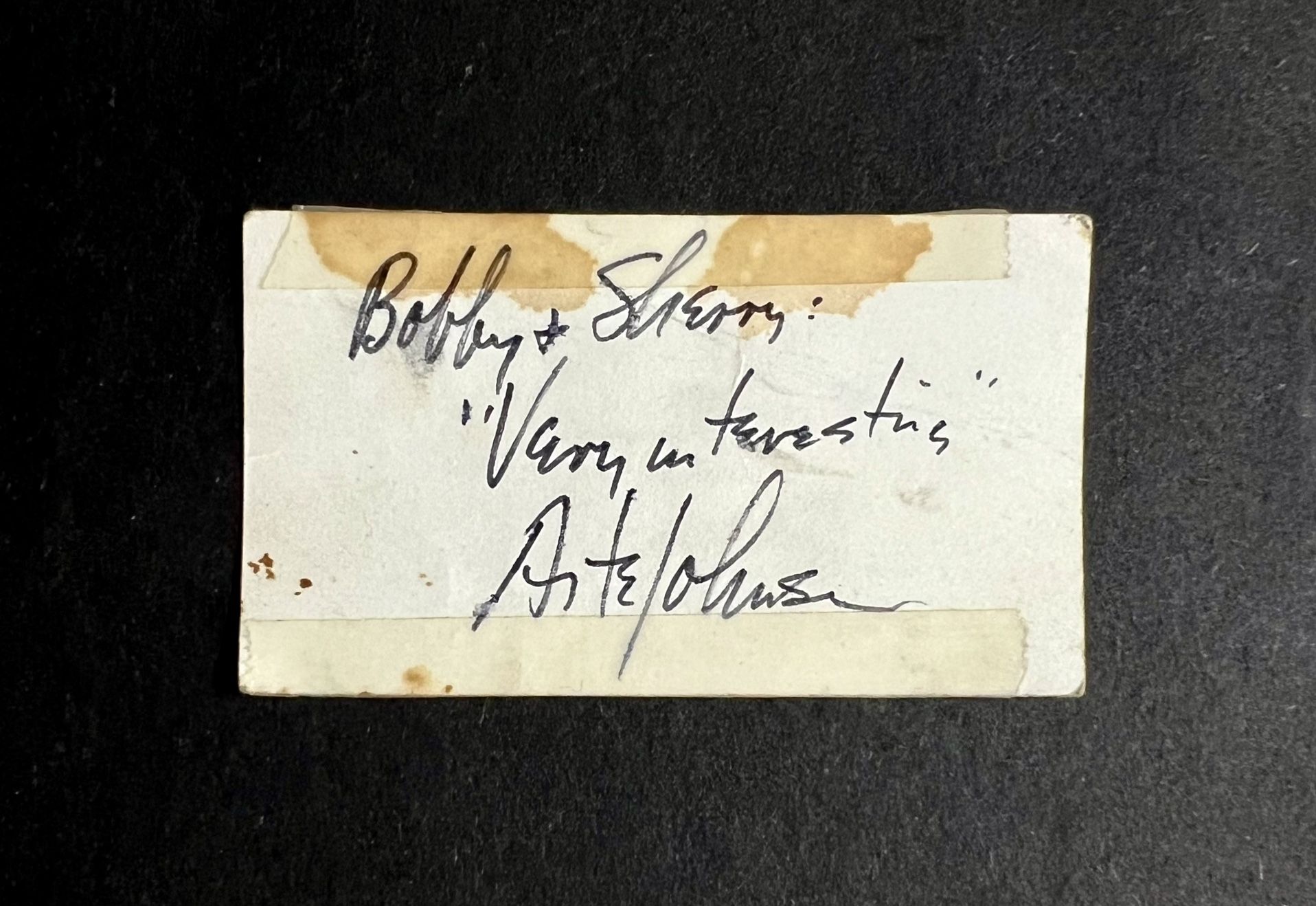 Arte Johnson of “Laugh In” TV Show Fame Autograph