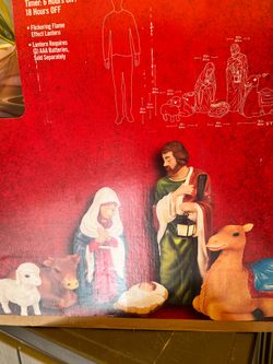 6PC Outdoor LED Blow Mold Nativity Scene