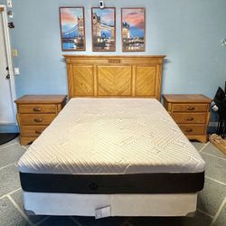 Queen Size BED  With 2 Side Tables 