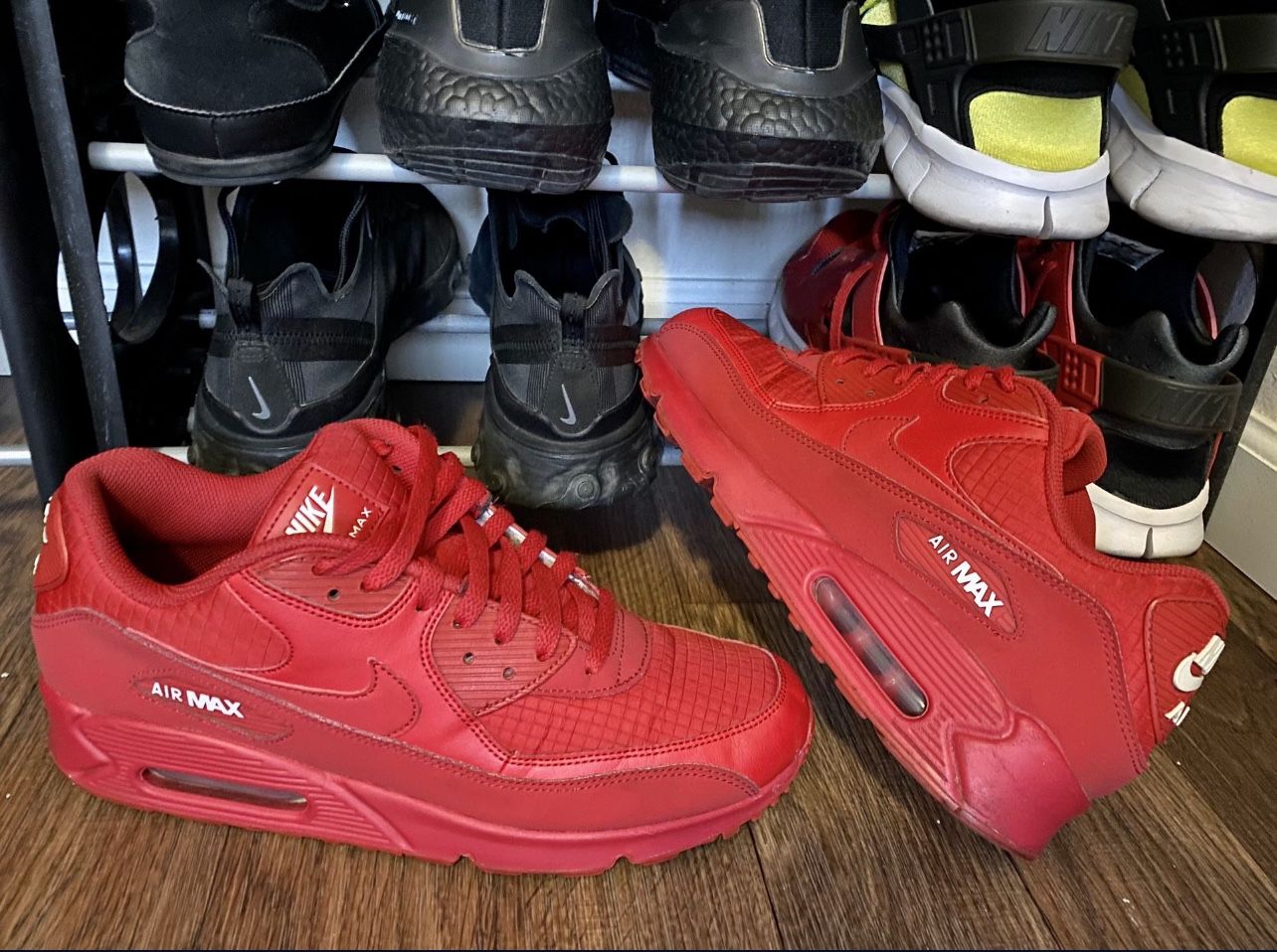 Nike Red Max Air Shoes Size 12