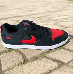 Mens Nike SB Alleyoop Black Red Sneakers - Size 12