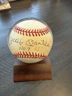 Mickey Mantle Autographed Baseball - Official American League (Bobby Brown) - Upper Deck Authenticated