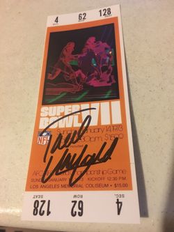 Paul Warfield Autographed RP SB VII Card with COA