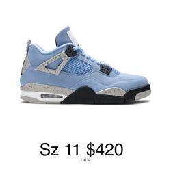 Nike Air Jordan 4 Retro “University Blue” Sz 11 Brand New