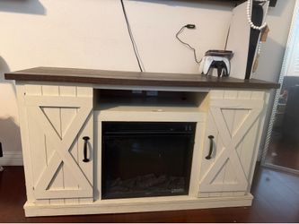 Tv table with heater