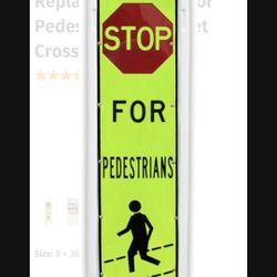  Street Crossing Sign Stop For Pedestrians