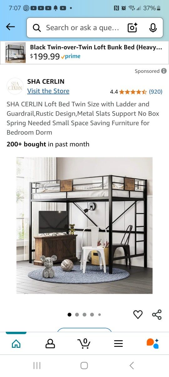 Loft Bed Frame 