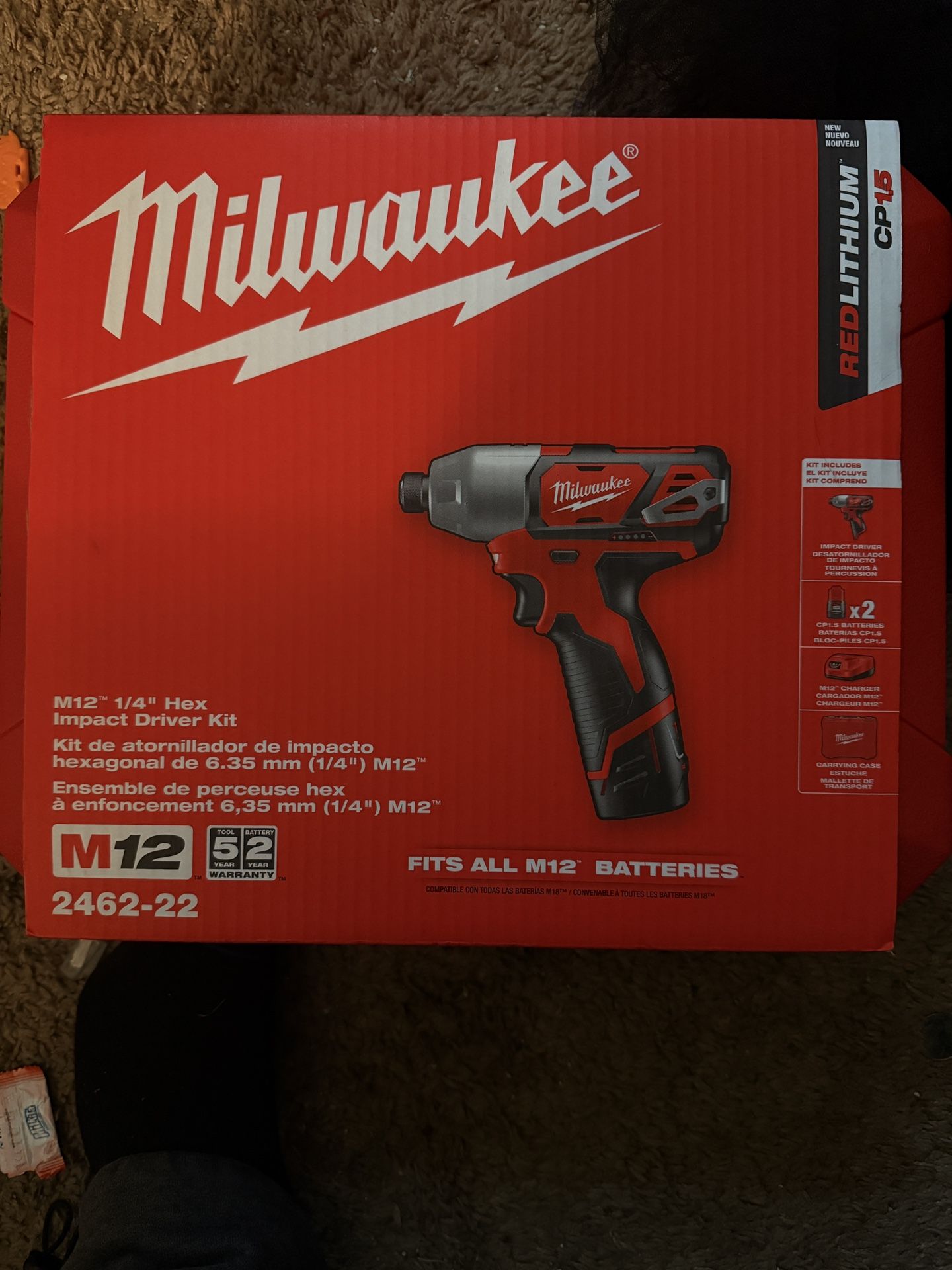 Milwaukee M12 Cordless Impact Driver Kit 12 V
