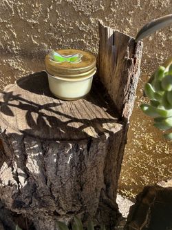 Organic body cream and hair mask.