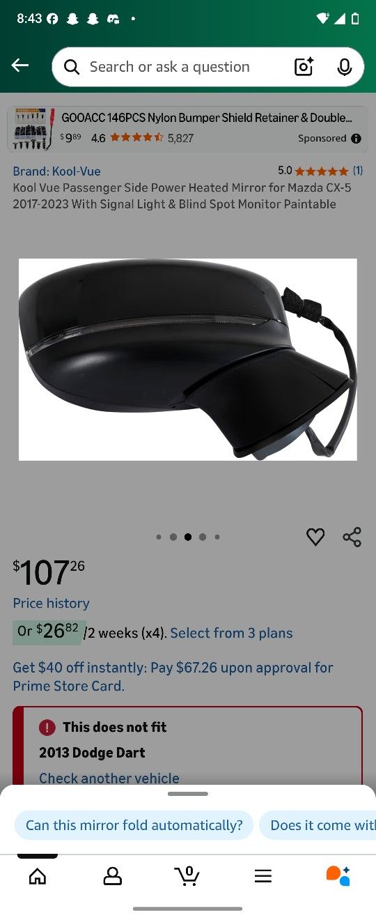 Mazda CX-5 Side View Mirror