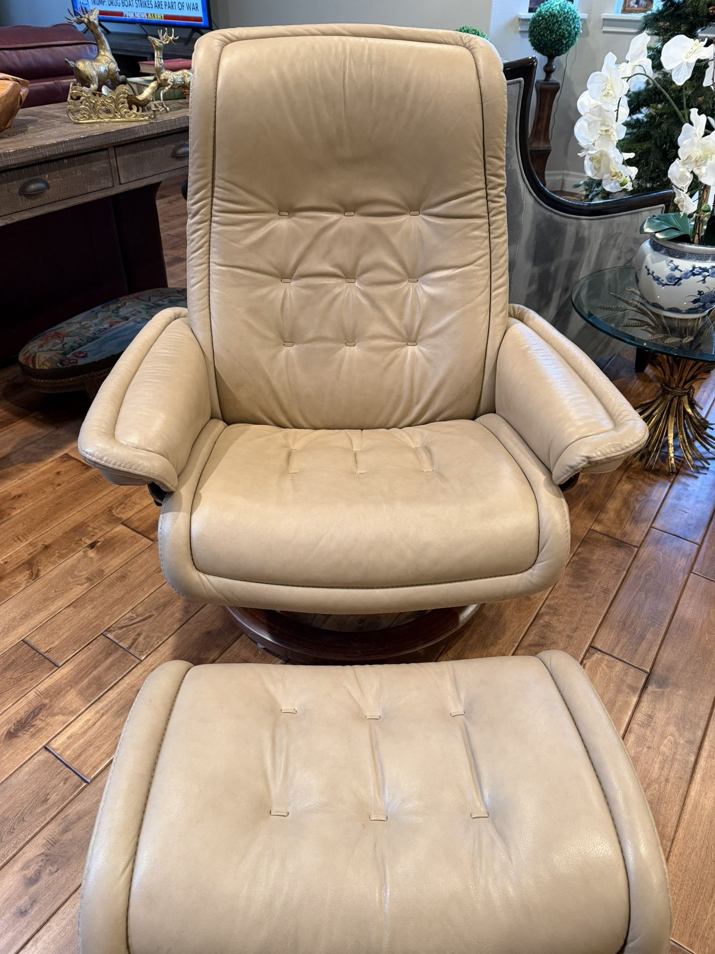 Ekornes Chair And Ottoman