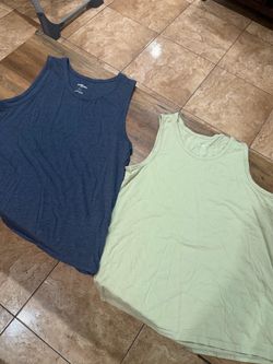 2 Men's Tank Tops Navy and Mint Green