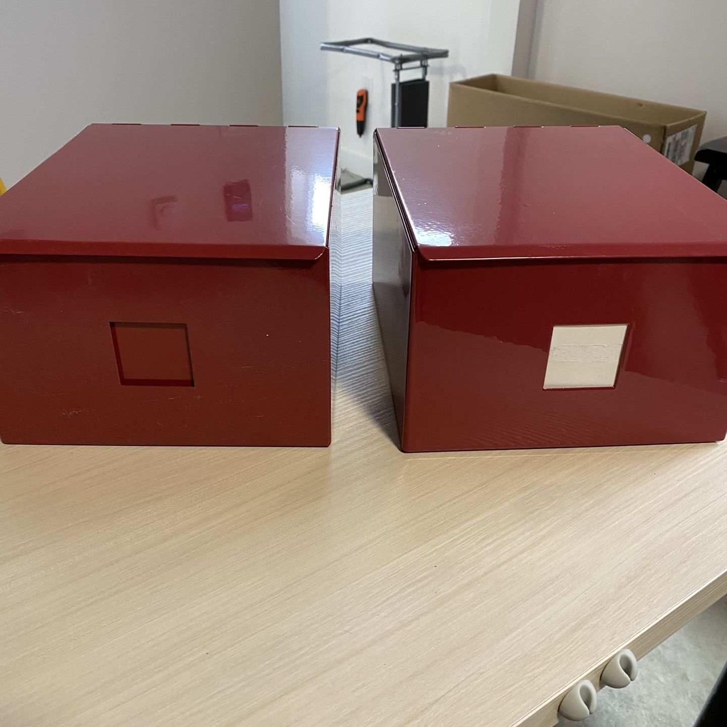 Pottery Barn Metal Storage Bins With Attached Lids for Sale in Seattle, WA  - OfferUp