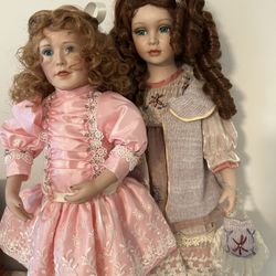 2 Porcelain Dolls