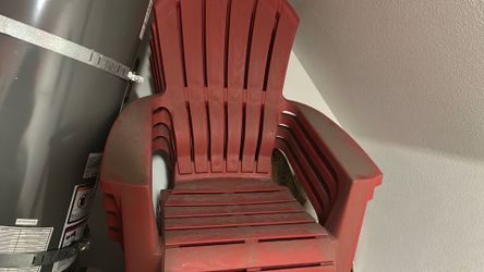 Red outside chairs