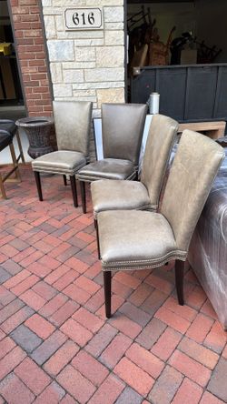 4 leather chairs