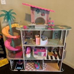 LOL Surprise Doll House With Slide And Accessories