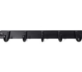 C&G Bathroom Solutions Heavy Duty Premium Steel Mounted Wall Door Hanger. 12.5’’L 2.2‘’W 1.2’’H. 5 Hooks for Bathroom, Bedroom, Hallway. Clean Design.