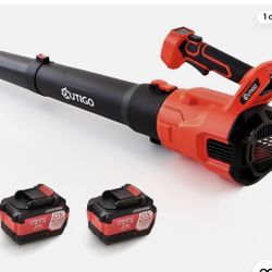 Cordless Leaf Blower with 2 * 21V 4.5Ah Batteries and 2 Tubes, Powerful Lightweight Handheld Garden Leaf Blower, Suitable for Dust Removal, Snow Remov