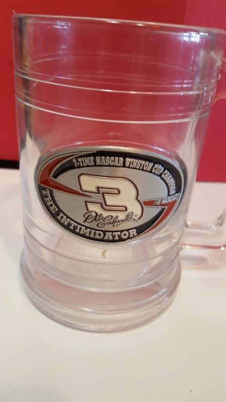 Dale Earnhardt Jr collectible glass stein.