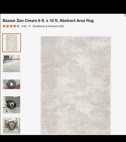 Bazaar Zen Cream Rug 10’ X 8’ Abstract 