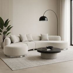 Large Sectional Sofa couch curved New modern style Minimalist