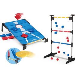 🔥BRAND NEW🔥 EastPoint 3-in-1 Cornhole Ladderball Bottle Smash Outdoor Game