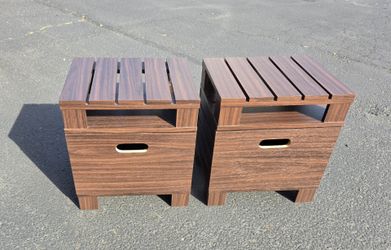 Two Wooden Side Tables / Nightstands