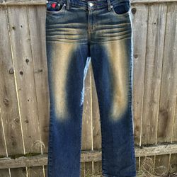 Vintage Y2K BONGO Gold Fade Denim Jeans Sz 9