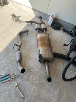 Nissan stock cat back exhaust