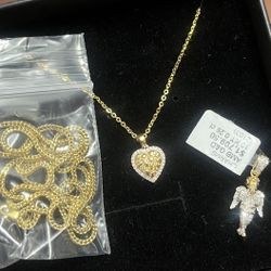 10k Diamond Pendants