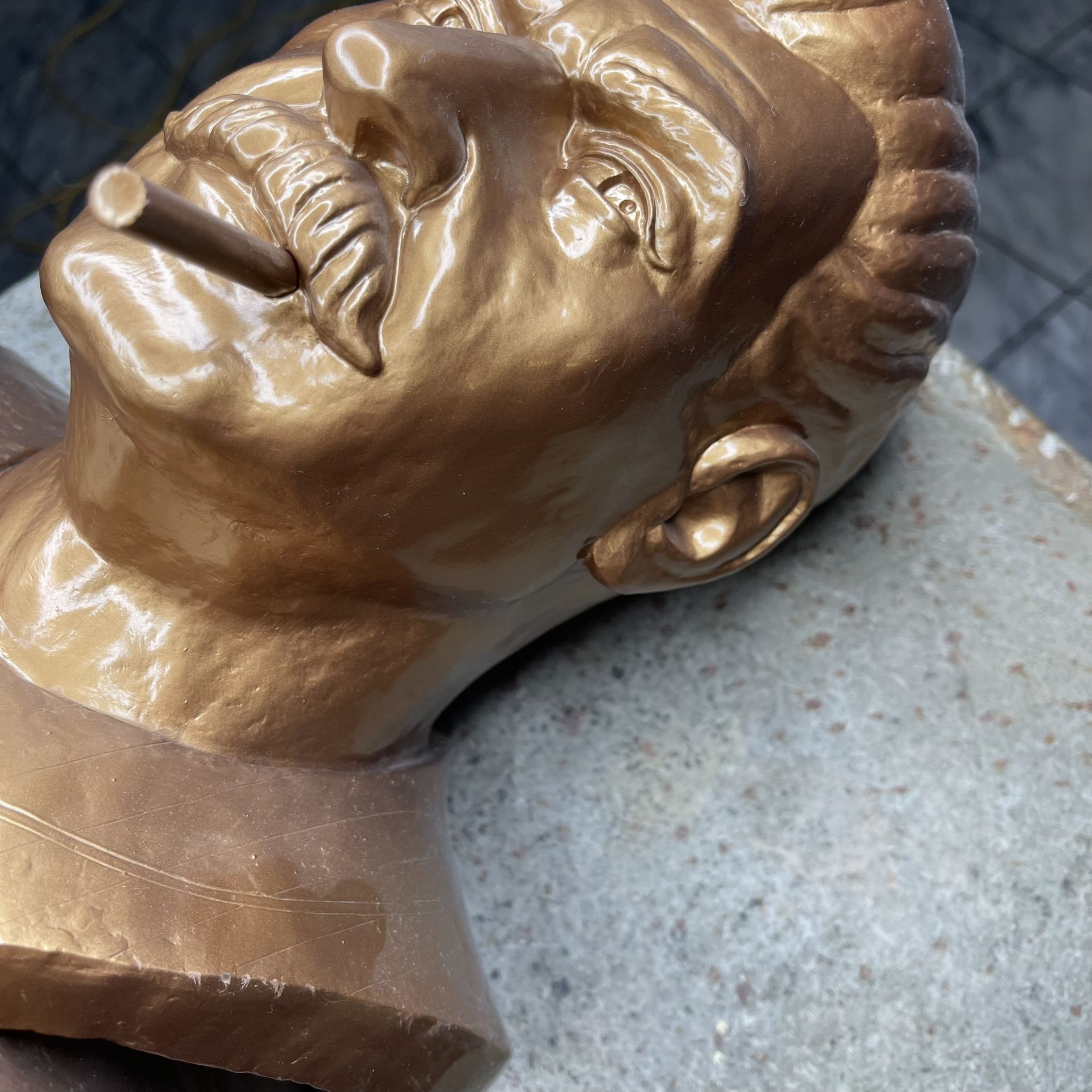 Smokin Joe Bust by Frank Kozik autographed