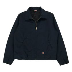 DICKIES EISENHOWER INSULATED JACKET MENS MEDIUM M LARGE L BLUE QUILT MECHANIC FULL ZIP
