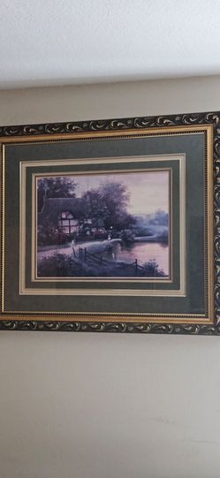 Beautiful large upscale picture frame with scenery