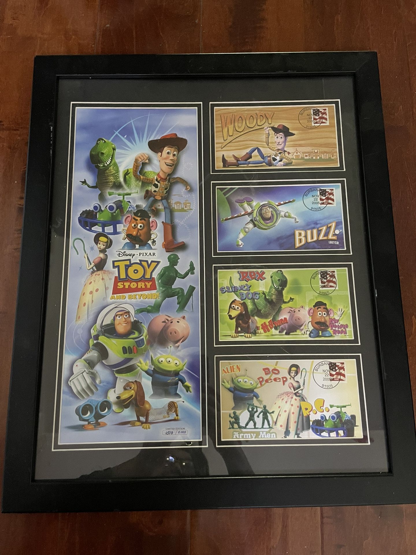 Toy Story Disney Pixar 2005 USPS Limited Edition Framed Stamps #1510/2005