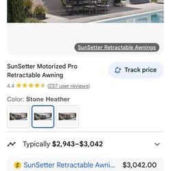 retractable exterior window awning motorized 14 Feet 