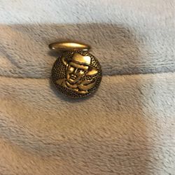 Vintage Cowboy Gold Tone Button