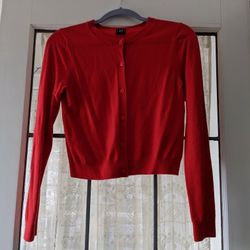 Gap Red Cardigan Sweater Small