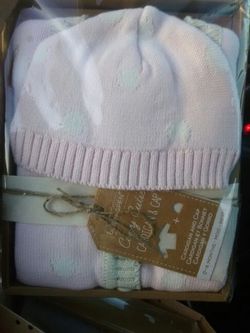 New born hat and sweater set