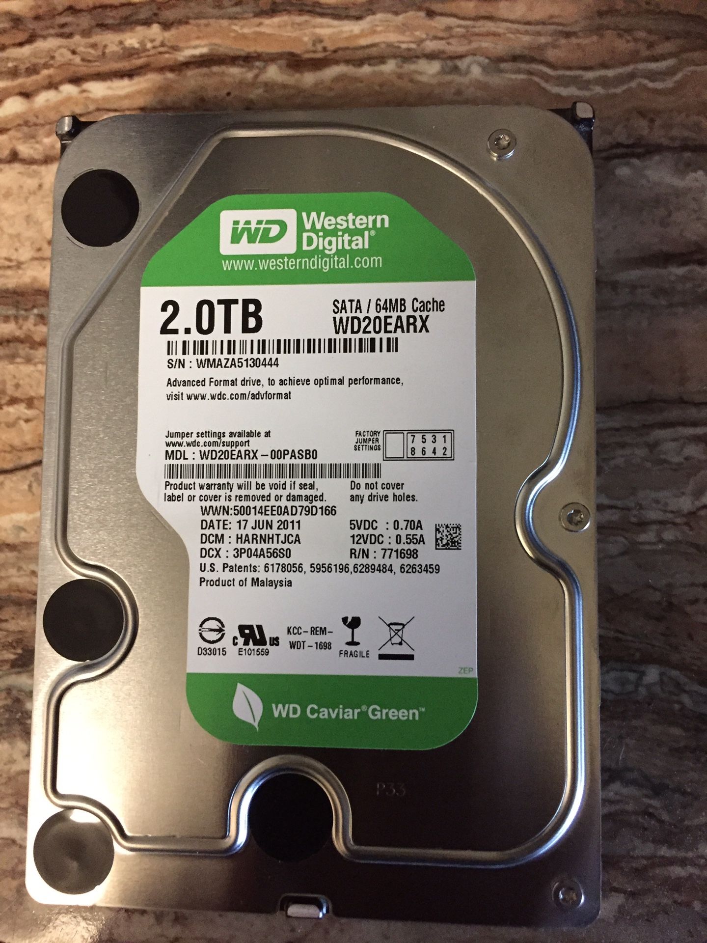 Western Digital 2tb internal hard drive