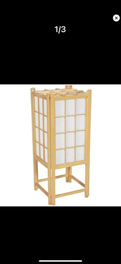 Oriental Furniture 18" Window Pane Shoji Lamp - Natural