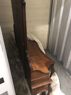 Antique Mirror and attached table