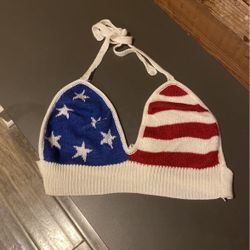 Patriotic Halter Crop Top