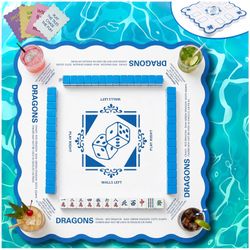 Sollkatte Floating Mahjong Table for Pool, 31.5" Double-Sided