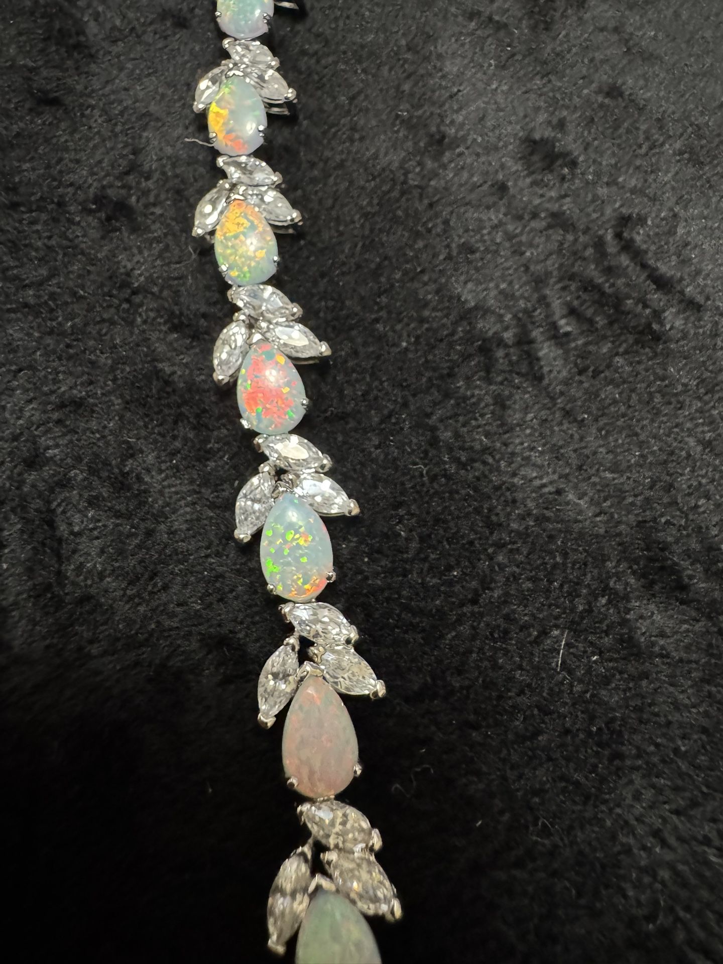 Sterling Women’s Bracelet With Colored Opals