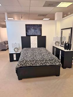 Black Marble Finish king & queen size Bedframe